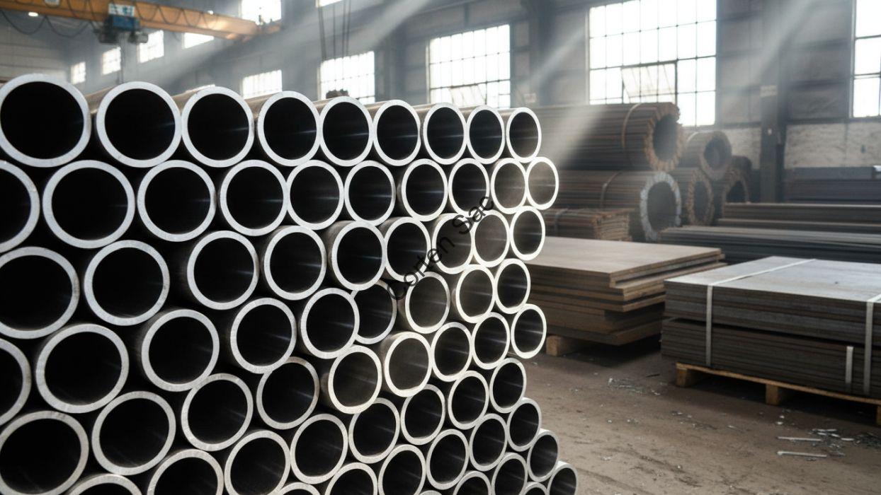 Endüstriyel Çelik Boru İstifi