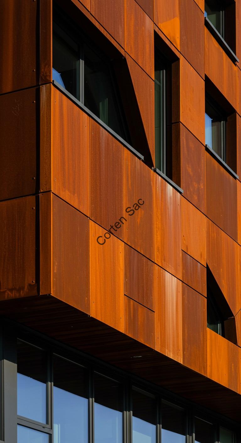 Corten çelik kaplama ve cephe uygulaması