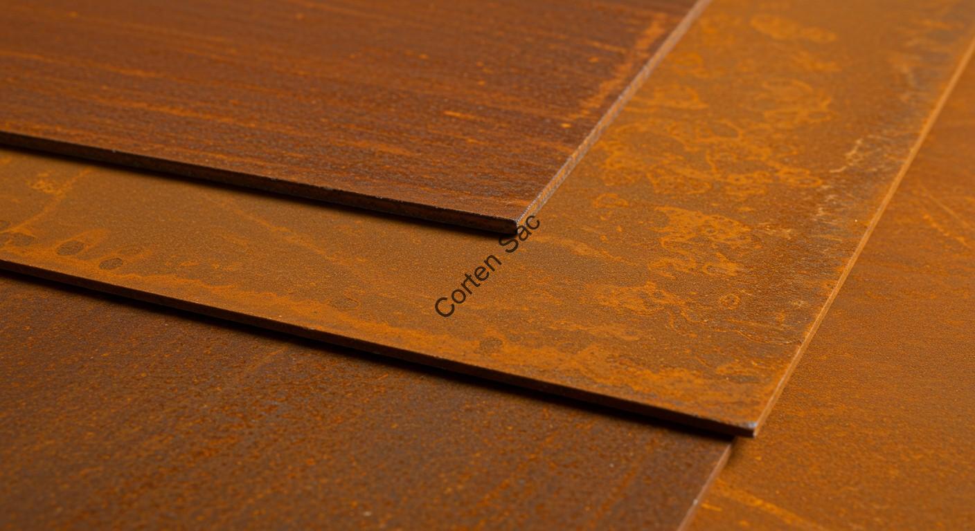 Corten Çelik Sac Plaka Ham Hali ve Paslanmış Görünümü