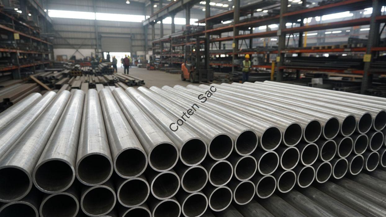 Paslanmaz Boru Stok Görünümü ve Parlak Yüzeyler