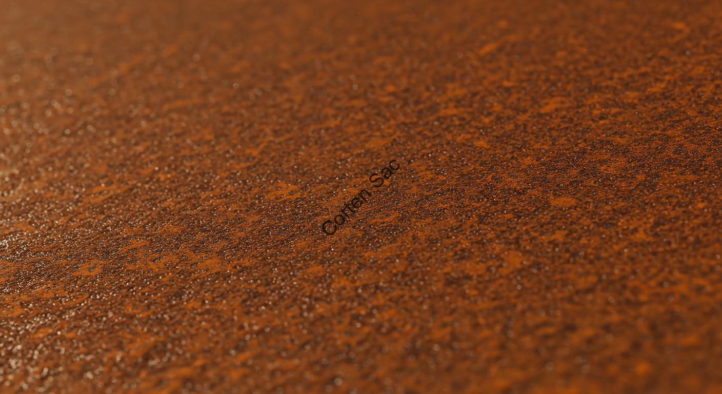 Corten çelik kaplama patina yüzeyi ve pas dokusu